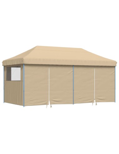 Сгъваема парти шатра pop-up с 4 странични стени бежова