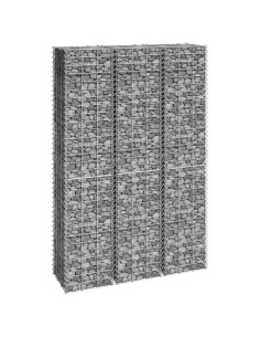 Габиони повдигнати лехи, 3 бр, 30x30x150 см, желязо