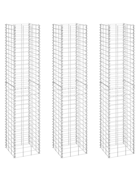 Габиони повдигнати лехи, 3 бр, 30x30x150 см, желязо