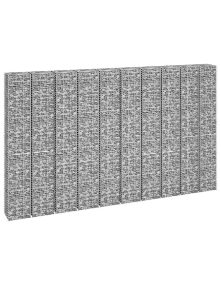 Габиони повдигнати лехи, 4 бр, 30x30x50/100/150/200 см, желязо