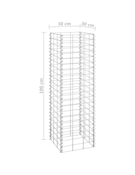 Габиони повдигнати лехи, 4 бр, 30x30x50/100/150/200 см, желязо