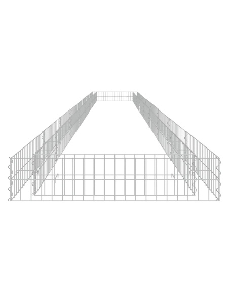Габион повдигната леха, поцинкована стомана, 800x100x20 см