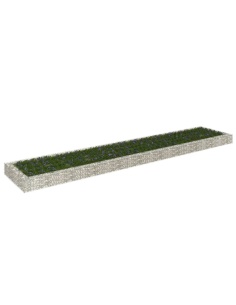 Габион повдигната леха, поцинкована стомана, 500x100x20 cм