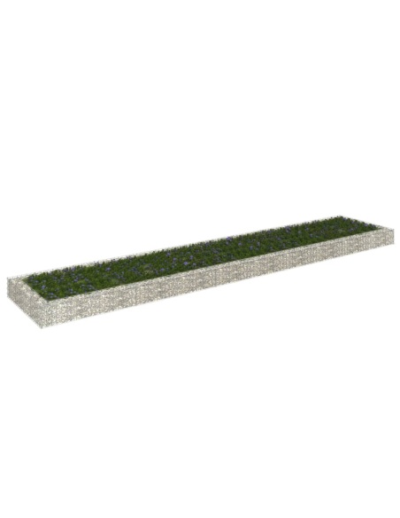 Габион повдигната леха, поцинкована стомана, 500x100x20 cм