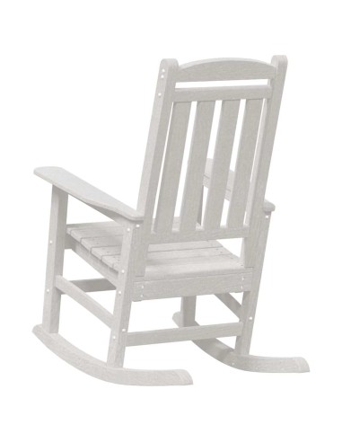 Люлеещи се столове 2 бр Бели 70x92x107.5 см HDPE