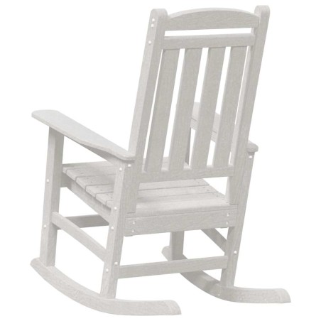 Люлеещи се столове 2 бр Бели 70x92x107.5 см HDPE