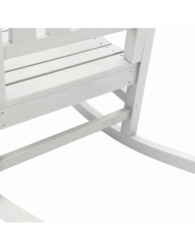 Люлеещи се столове 2 бр Бели 70x92x107.5 см HDPE