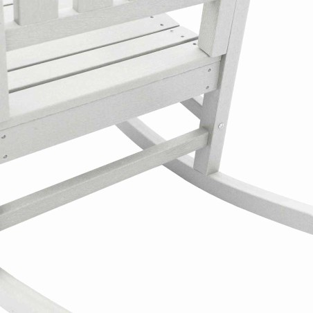Люлеещи се столове 2 бр Бели 70x92x107.5 см HDPE