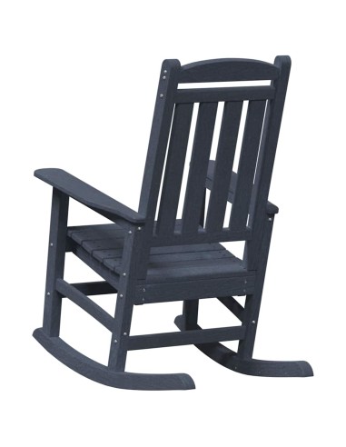 Люлеещи се столове за градина 2 бр Нейви синьо 70x92x107.5 см HDPE
