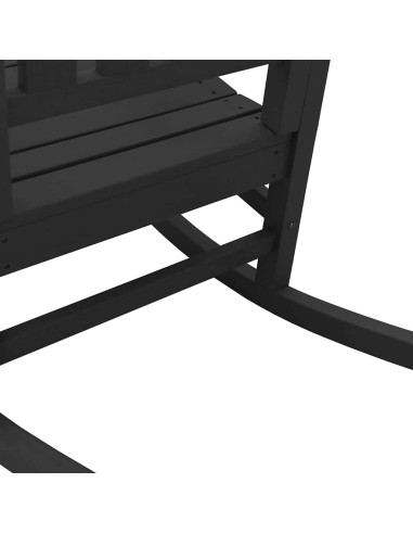 Люлеещи се столове за градина 2 бр Черен 70x92x107.5 см HDPE