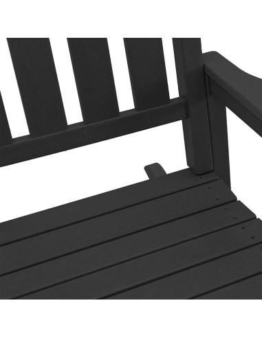 Люлеещи се столове за градина 2 бр Черен 70x92x107.5 см HDPE