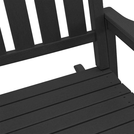 Люлеещи се столове за градина 2 бр Черен 70x92x107.5 см HDPE