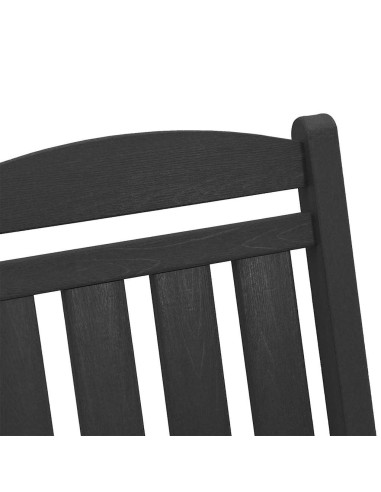 Люлеещи се столове за градина 2 бр Черен 70x92x107.5 см HDPE