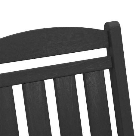 Люлеещи се столове за градина 2 бр Черен 70x92x107.5 см HDPE
