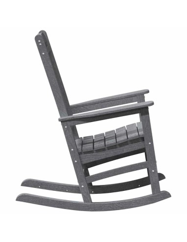люлеещи се столове 2 броя Светлосиво 70x92x107.5 см HDPE