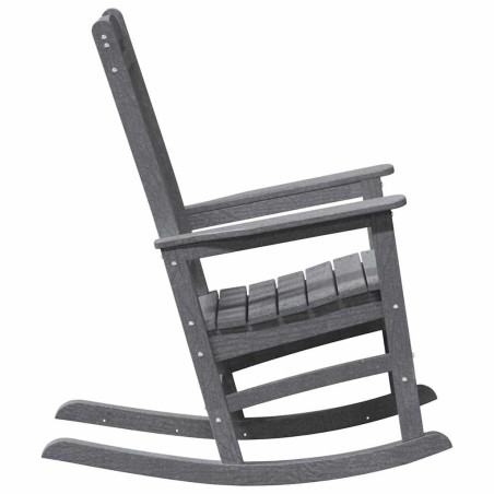 люлеещи се столове 2 броя Светлосиво 70x92x107.5 см HDPE