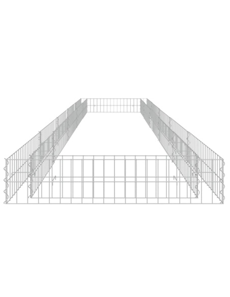 Габион повдигната леха, поцинкована стомана, 500x100x20 cм