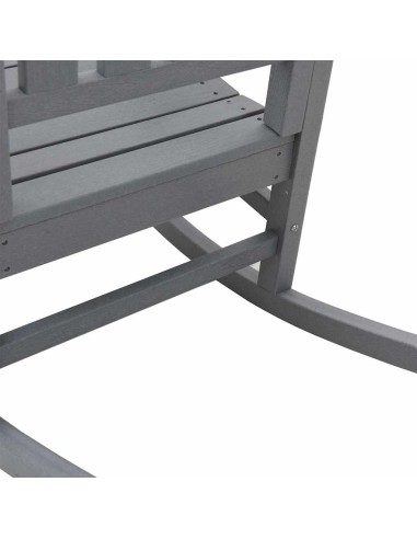люлеещи се столове 2 броя Светлосиво 70x92x107.5 см HDPE