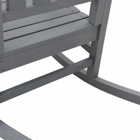 люлеещи се столове 2 броя Светлосиво 70x92x107.5 см HDPE