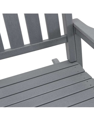 люлеещи се столове 2 броя Светлосиво 70x92x107.5 см HDPE