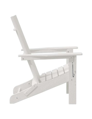 Сгъваеми столове Adirondack 2 бр Бял 74.5x80.5x90 см HDPE