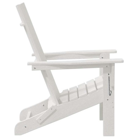 Сгъваеми столове Adirondack 2 бр Бял 74.5x80.5x90 см HDPE