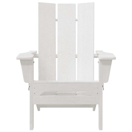Сгъваеми столове Adirondack 2 бр Бял 74.5x80.5x90 см HDPE