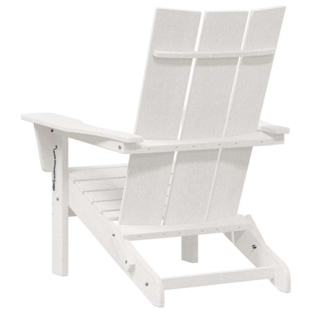 Сгъваеми столове Adirondack 2 бр Бял 74.5x80.5x90 см HDPE