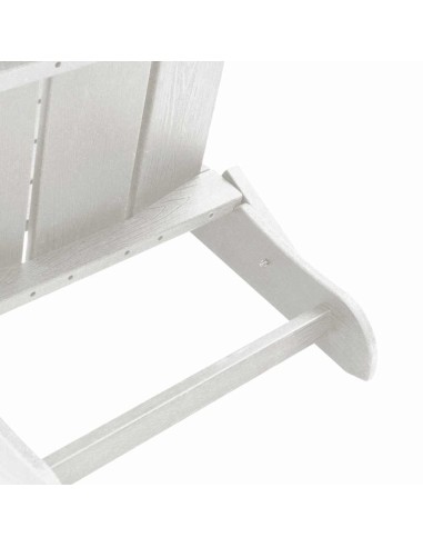 Сгъваеми столове Adirondack 2 бр Бял 74.5x80.5x90 см HDPE
