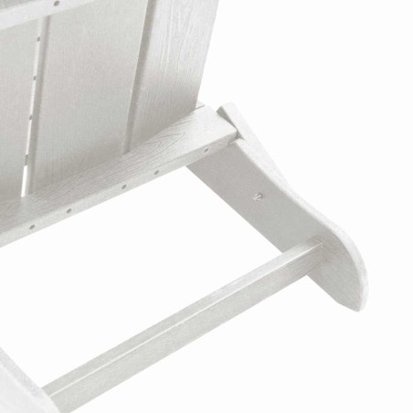 Сгъваеми столове Adirondack 2 бр Бял 74.5x80.5x90 см HDPE