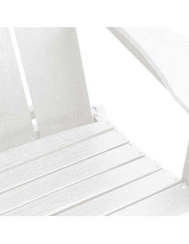 Сгъваеми столове Adirondack 2 бр Бял 74.5x80.5x90 см HDPE