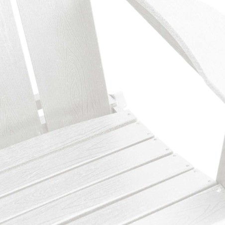 Сгъваеми столове Adirondack 2 бр Бял 74.5x80.5x90 см HDPE