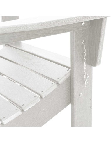 Сгъваеми столове Adirondack 2 бр Бял 74.5x80.5x90 см HDPE