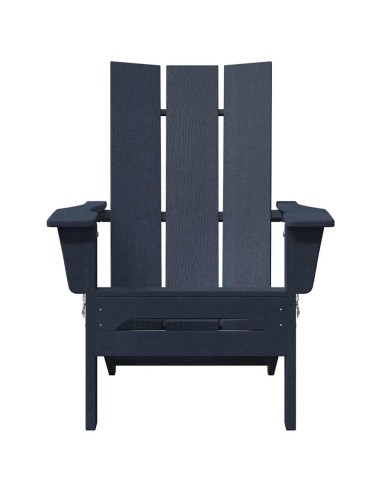 Сгъваеми Adirondack столове на 2 бр Нейви син 74.5x80.5x90 см HDPE
