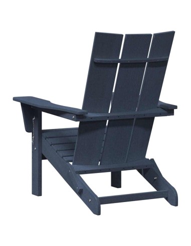 Сгъваеми Adirondack столове на 2 бр Нейви син 74.5x80.5x90 см HDPE