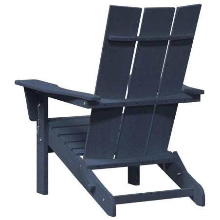 Сгъваеми Adirondack столове на 2 бр Нейви син 74.5x80.5x90 см HDPE