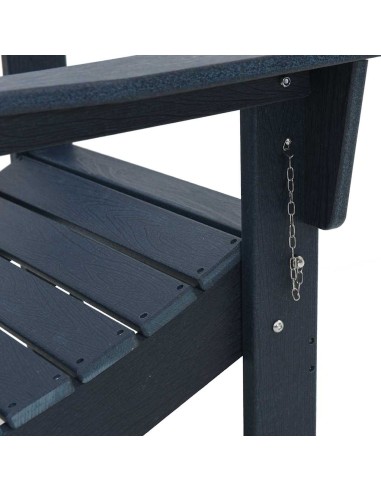 Сгъваеми Adirondack столове на 2 бр Нейви син 74.5x80.5x90 см HDPE