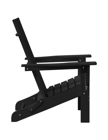 Сгъваеми столове Adirondack 2 броя Черен 74.5x80.5x90 см HDPE