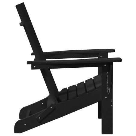 Сгъваеми столове Adirondack 2 броя Черен 74.5x80.5x90 см HDPE