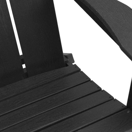Сгъваеми столове Adirondack 2 броя Черен 74.5x80.5x90 см HDPE