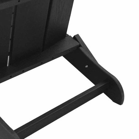Сгъваеми столове Adirondack 2 броя Черен 74.5x80.5x90 см HDPE