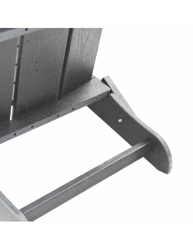 Сгъваеми столове Adirondack от 2 броя светлосив 74.5x80.5x90 см HDPE