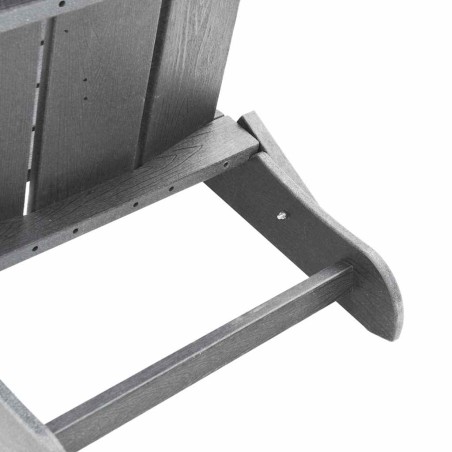 Сгъваеми столове Adirondack от 2 броя светлосив 74.5x80.5x90 см HDPE
