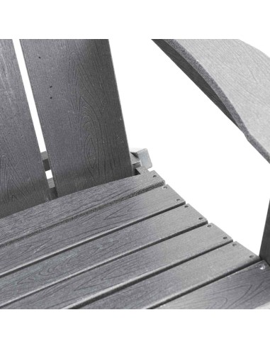 Сгъваеми столове Adirondack от 2 броя светлосив 74.5x80.5x90 см HDPE