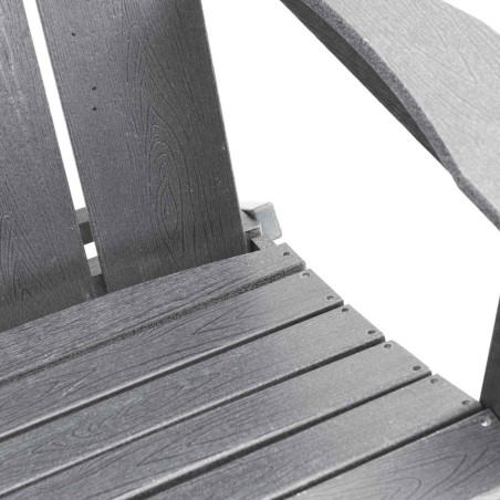 Сгъваеми столове Adirondack от 2 броя светлосив 74.5x80.5x90 см HDPE