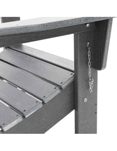 Сгъваеми столове Adirondack от 2 броя светлосив 74.5x80.5x90 см HDPE