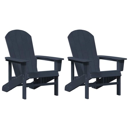 Столове Адирондак 2 бр Нейви син 74x82x90 см HDPE