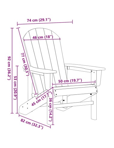 Столове Адирондак 2 бр Нейви син 74x82x90 см HDPE