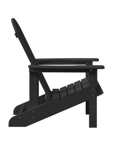 Adirondack столове 2 бр Черно 74x82x90 см HDPE