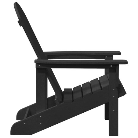 Adirondack столове 2 бр Черно 74x82x90 см HDPE
